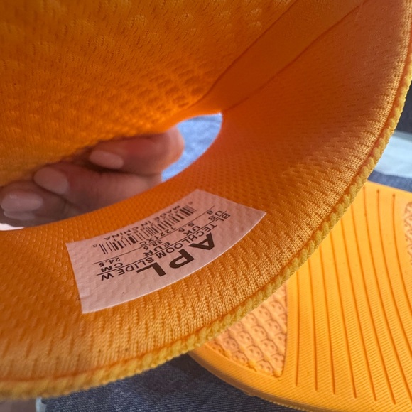 APL Bright Orange Knit Slide Sandals - Picture 5 of 6